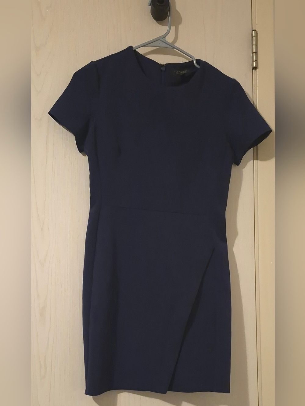 Topshop Navy Cap Sleeve Sheath Dress – Tulip Hem (US 6)